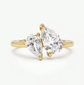 925 Sterling Silver Sparkling Water Drop Ring