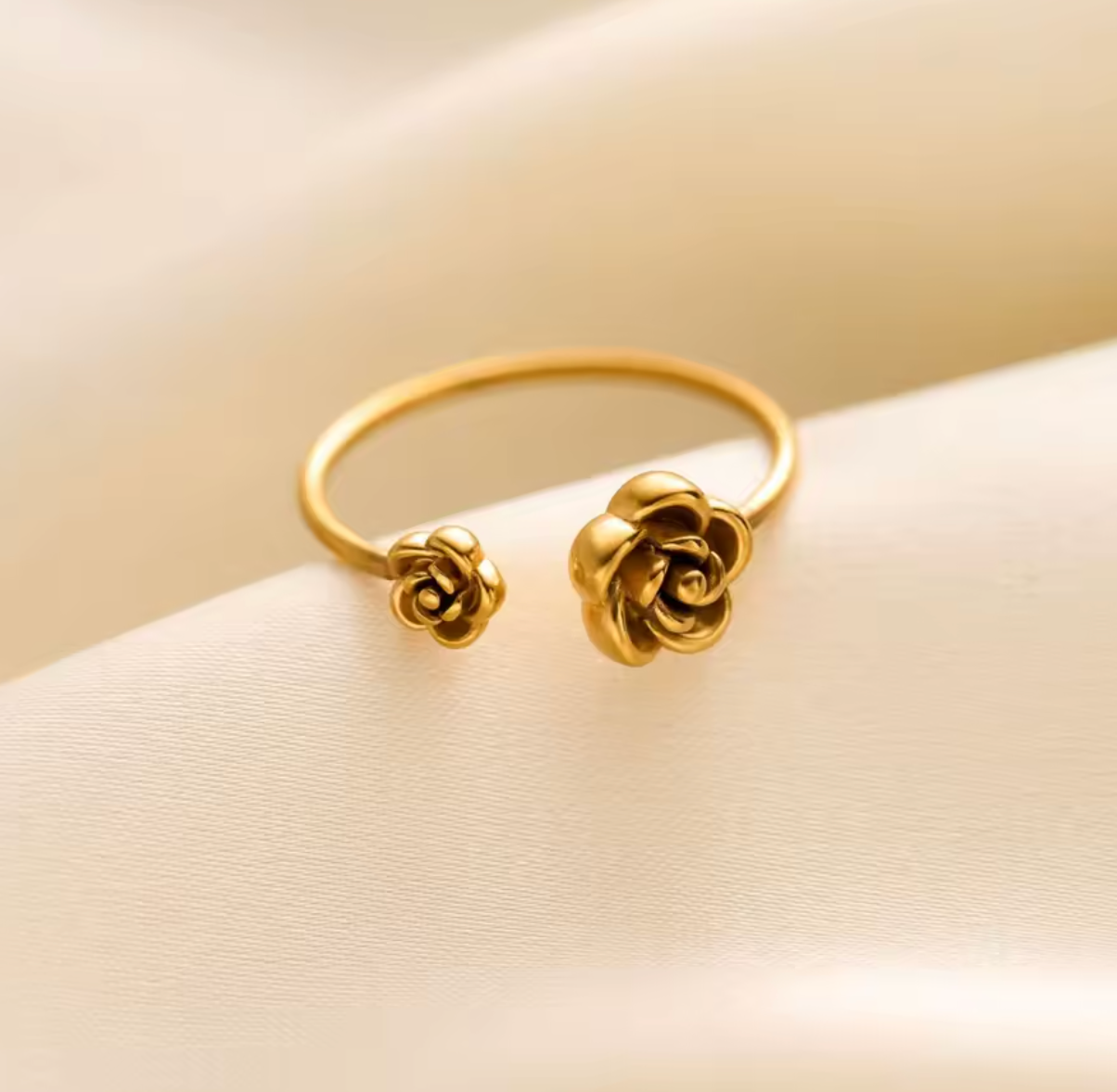 Vintage Rose Open Ring