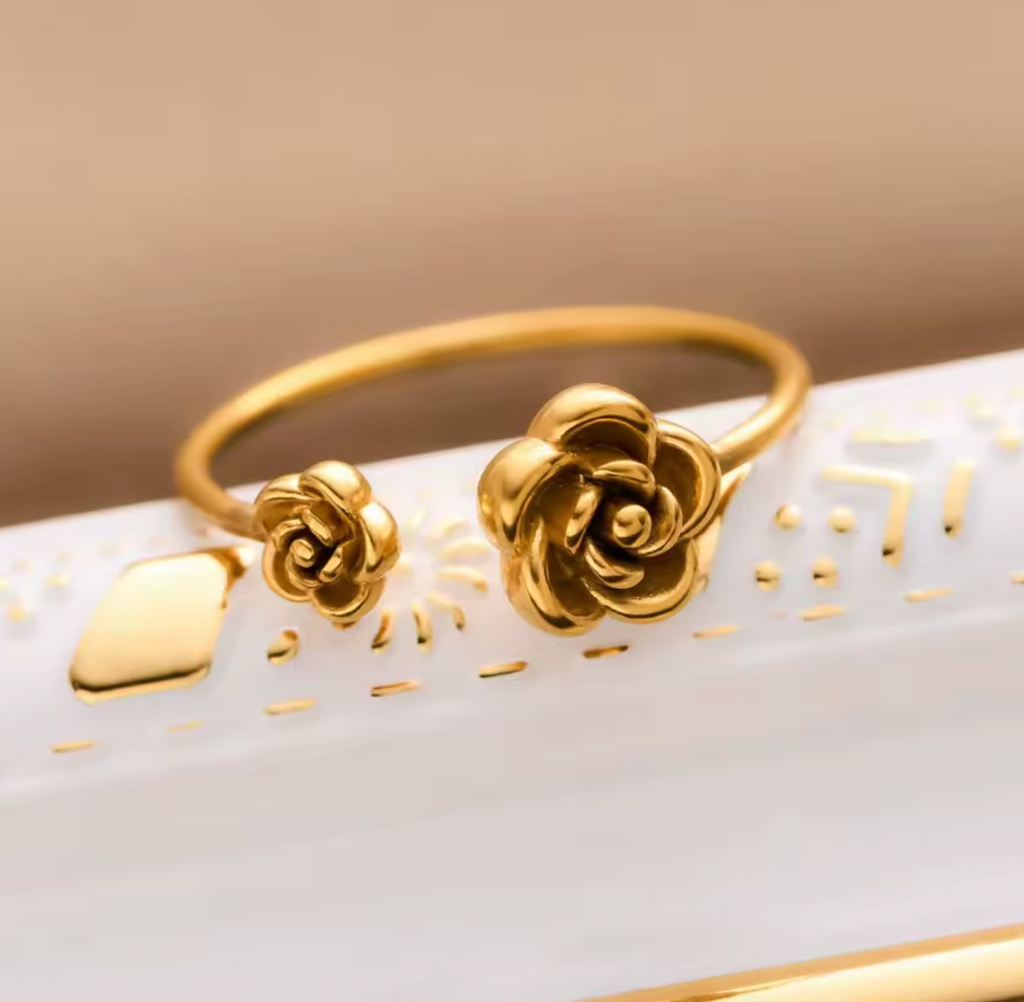 Vintage Rose Open Ring