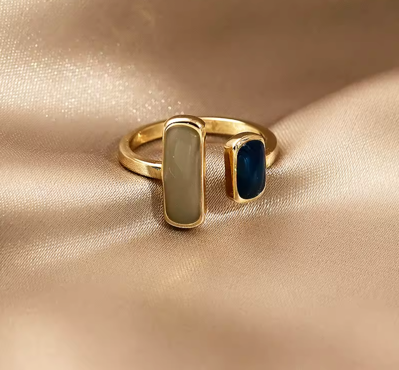 Adjustable Colorful Drip Glaze Ring for Women