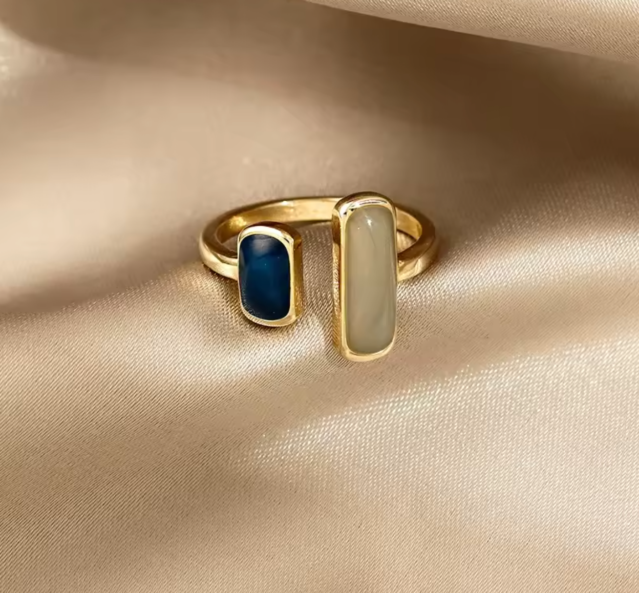 Adjustable Colorful Drip Glaze Ring for Women