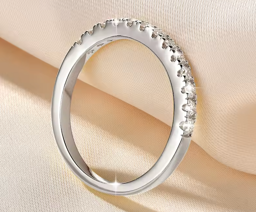 2mm D Color Full Moissanite Eternity Ring